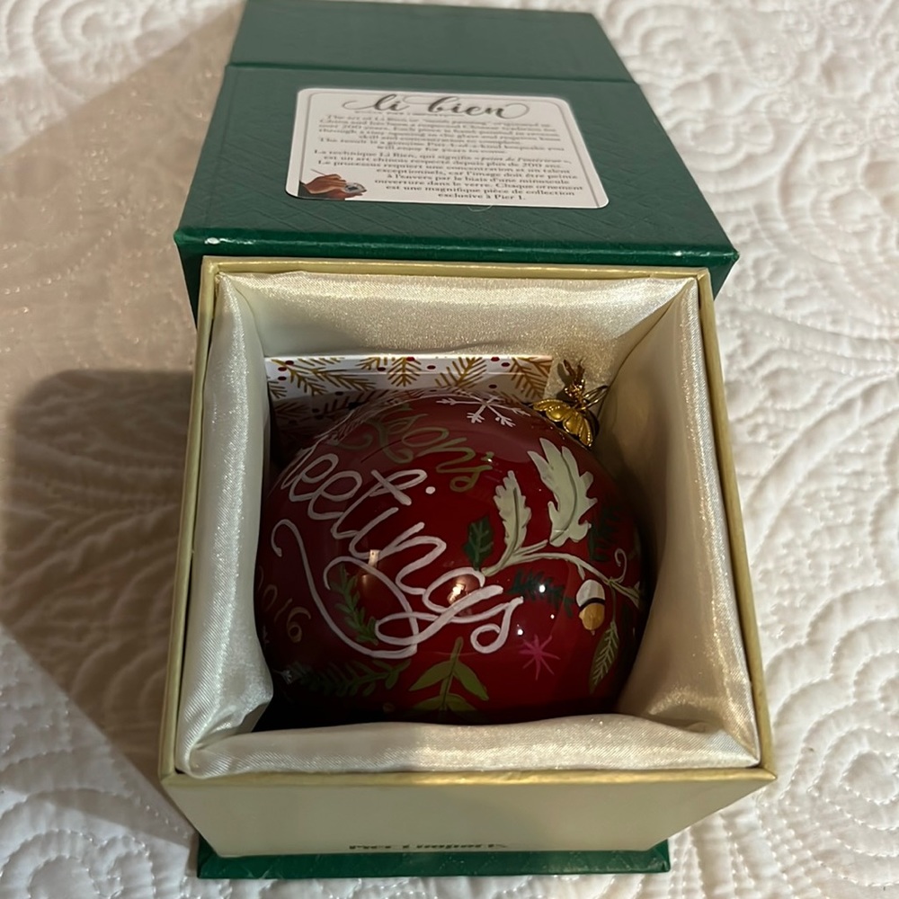 Pier 1 Li Bien Season’s Greetings 2016 ornament